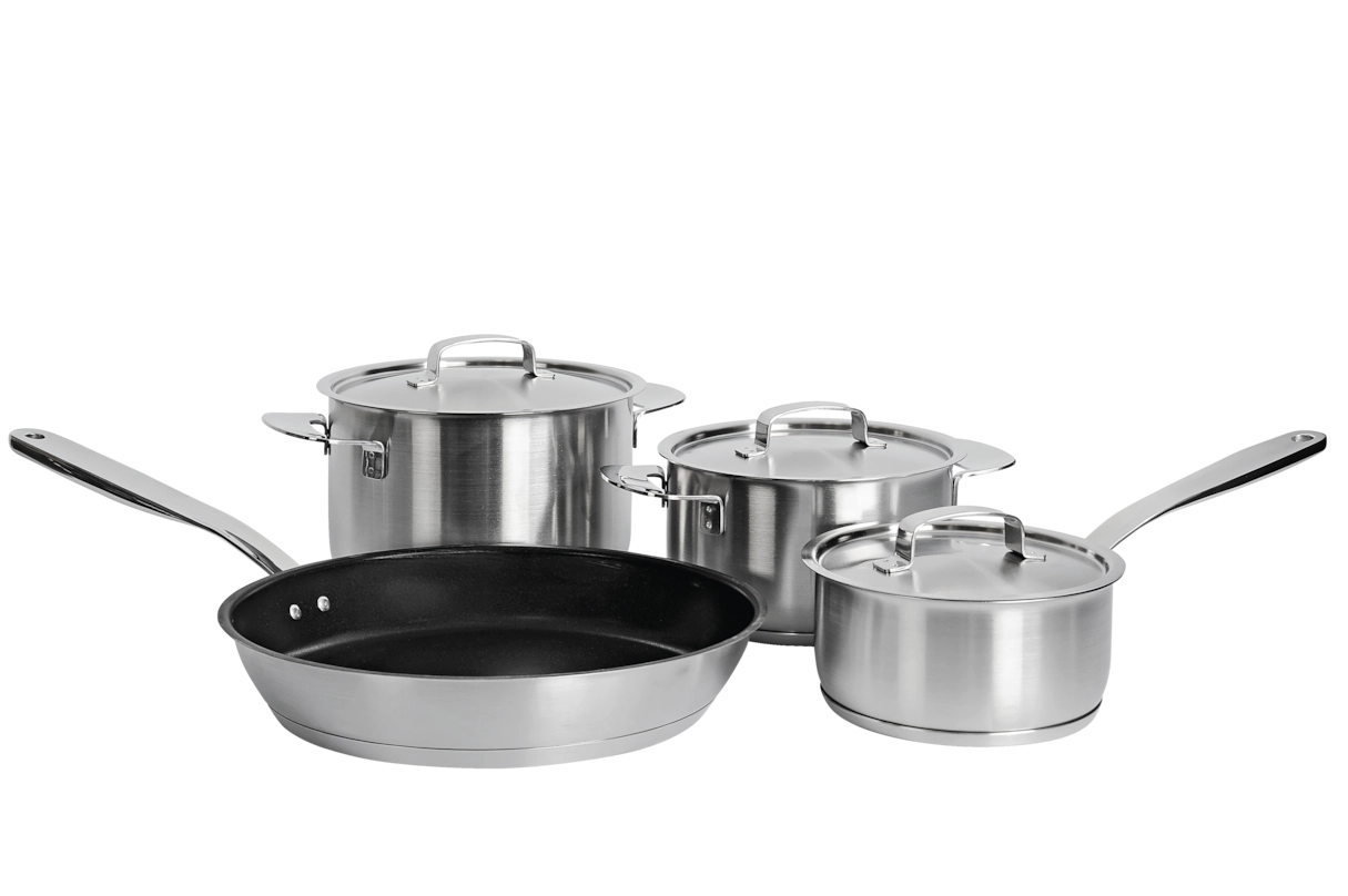 Комплект посуды All Steel с логотипом Miele 4 предмета KMTS 5704-2 Miele купить в Саратове | Всегда в наличии! | Артикул 11945190 | Официальный сайт